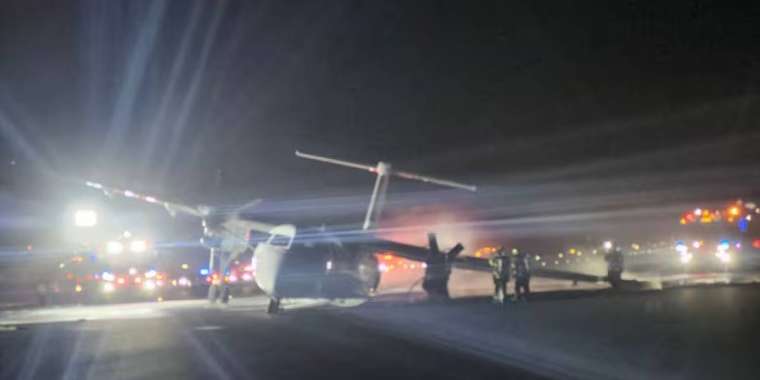 Канада әуежайында да ұшақ апатқа ұшырады (ВИДЕО)