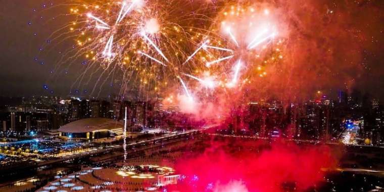 Елордада жаңажылдық отшашудың ерекше бейнежазбасы жарияланды (ВИДЕО)