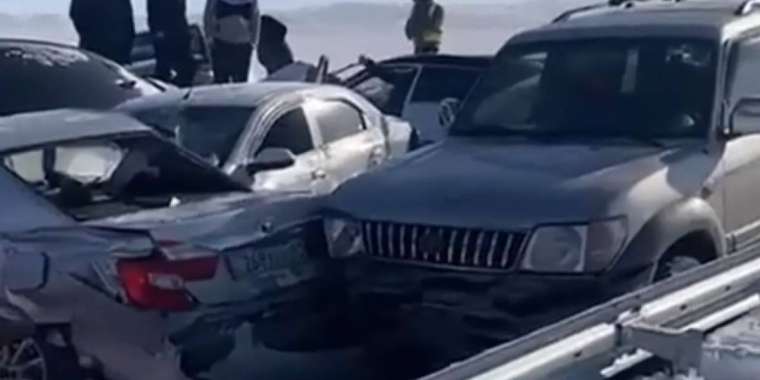 Қарағанды облысының тас жолында 19 көлік соқтығысты