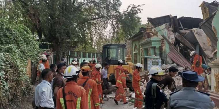 Мьянмадағы жер сілкінісі кезінде қаза тапқандар саны көбейді