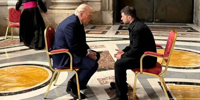 Ақ үйдегі дау-дамайдан кейін Трамп пен Зеленский алғаш рет кездесті