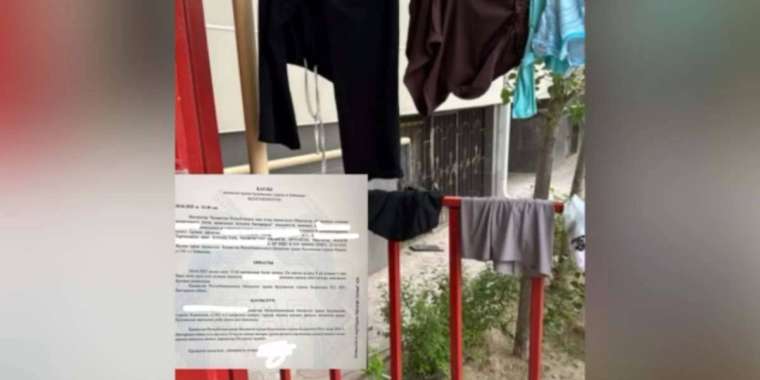 Ақтауда киімін далаға ілген әйел айыппұл арқалады