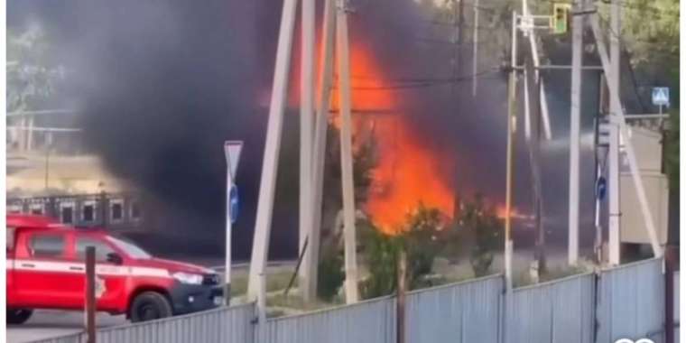 Шымкентте 5 тонна сіріңке өртеніп кетті