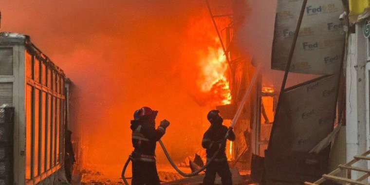 Астанадағы «Шанхай» базарындағы өрт сөндірілді