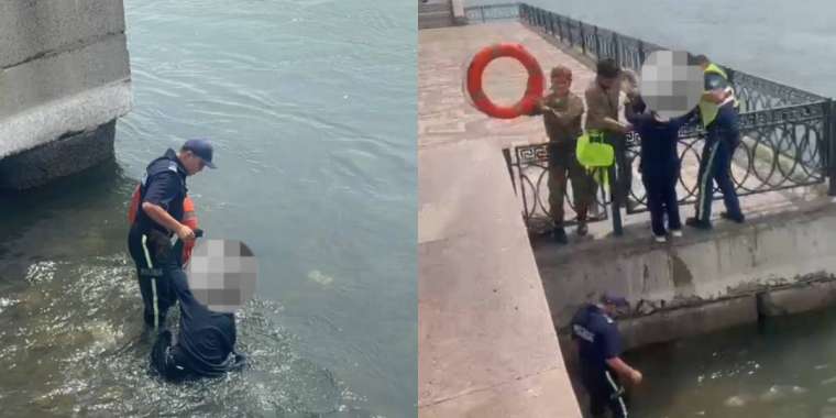 Өскеменде полицейлер өзенге секіріп кеткен қызды құтқарып қалды