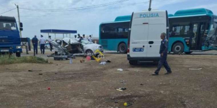 Ақтаудағы жол апатынан алты адам зардап шекті