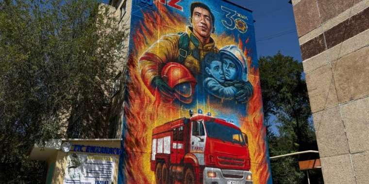 ТЖМ 30 жылдығына орай өңірлерде құтқарушыларға арналған мурал салынды