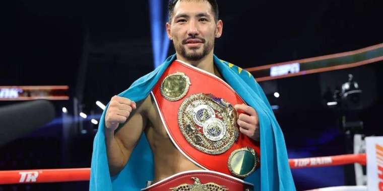 Жәнібек Әлімханұлы үш чемпиондық белбеуді біріктіруге мүмкіндік алды