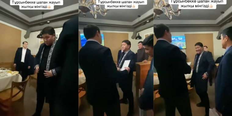Танымал әзілкеш Тұрсынбек Қабатовқа шапан жауып, ат мінгізді (ВИДЕО)