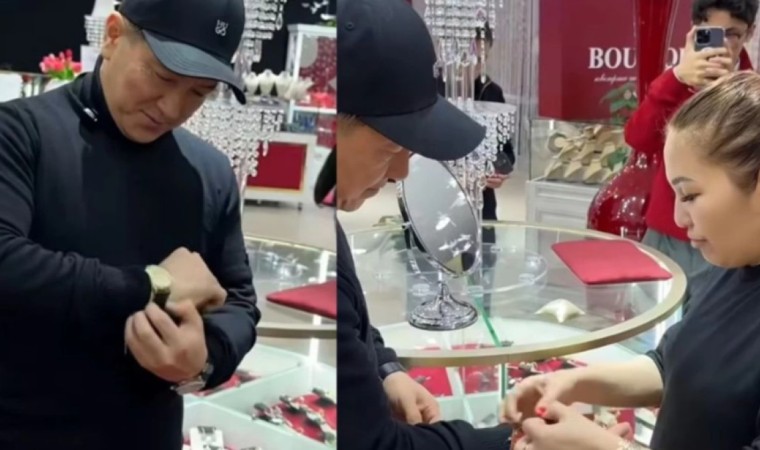 Алтын Жорбаеваның сіңлісі Сәкен Майғазиевке қымбат алтын сағат сыйлады