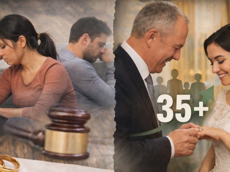 Ерте үйленгендерге қарағанда 35-тен кейін шаңырақ көтергендер сирек ажырасатыны дәлелденді