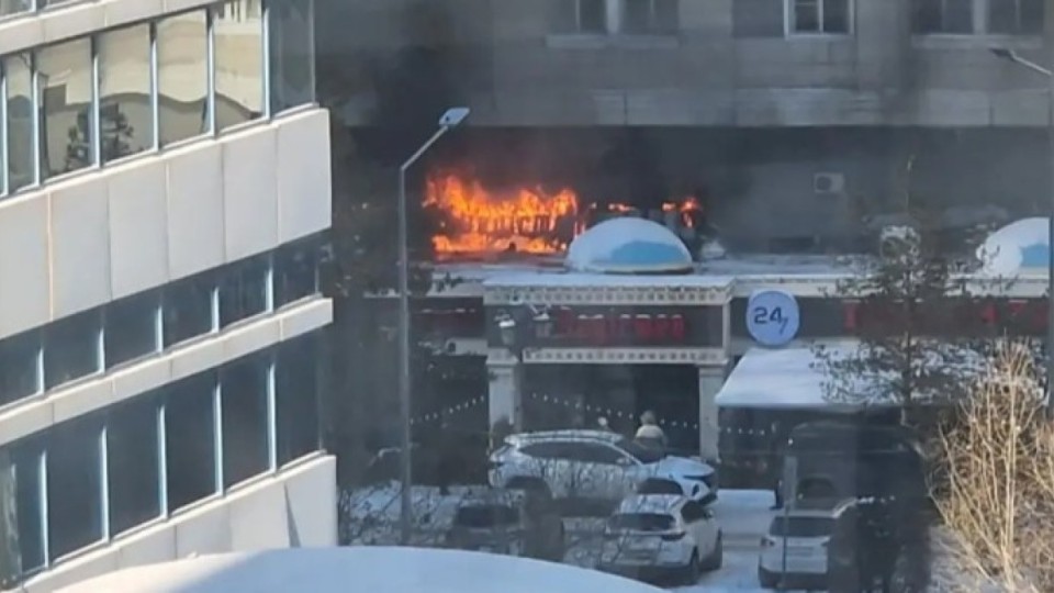 Астанада тағы бір тұрғын үйдің астындағы дәмхана өртенді