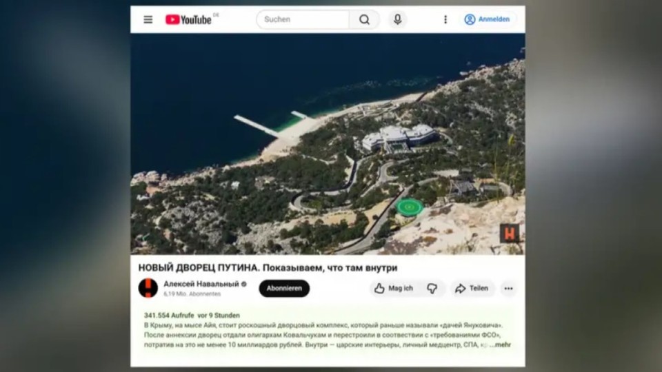 Навальныйдың жемқорлықпен күрес қоры Қырымнан Путиннің тағы бір сарайын анықтады