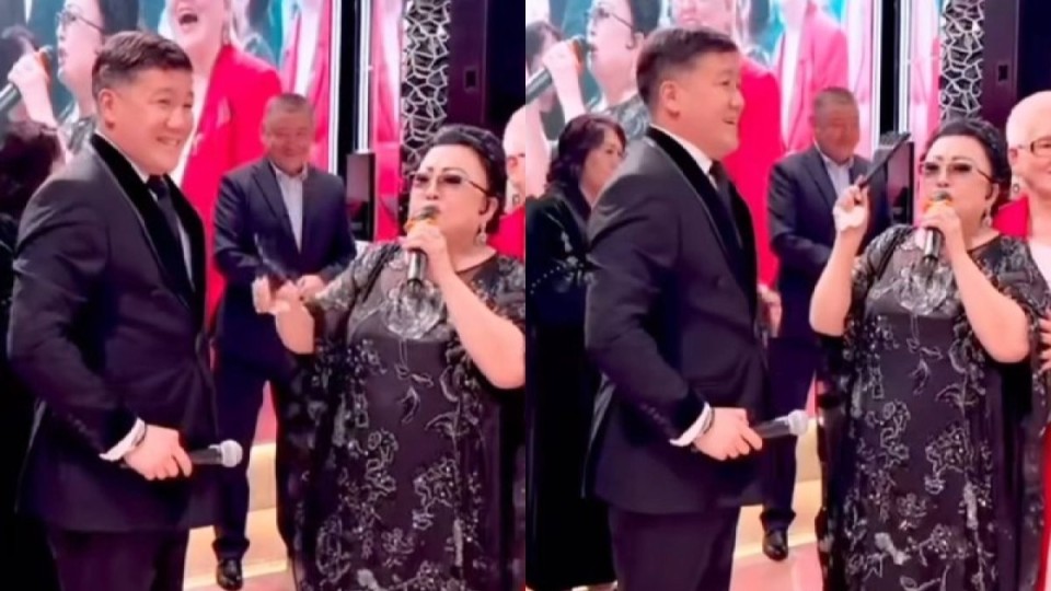 "Кіммен жүрсең де, бақытты бол": Әнші Мақпал Жүнісова әзілкеш Тұрсынбек Қабатовқа тосын сөз айтты (ВИДЕО)