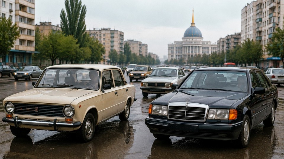 "Жигулиден" Mercedes-ке дейін: Қазақстандықтар 1990 жылдары қандай көлік мінді?