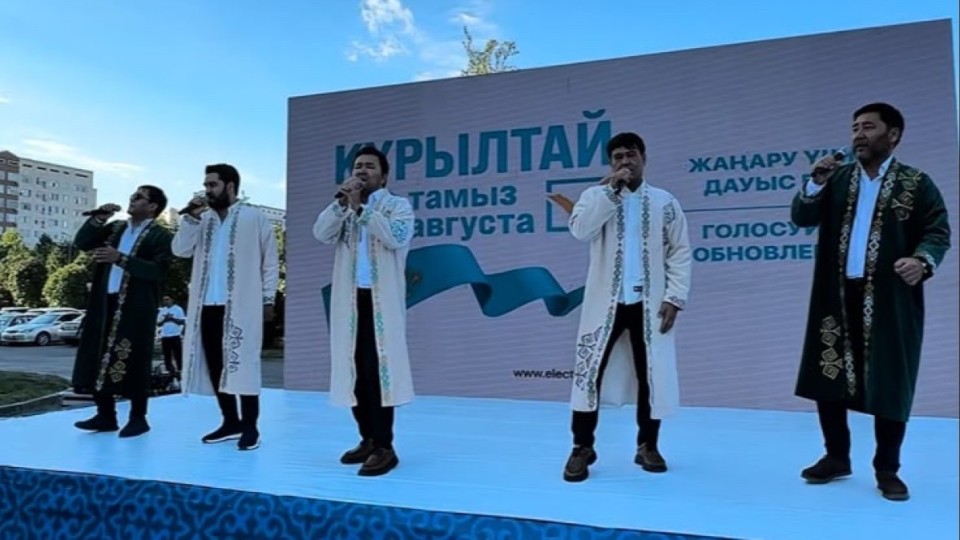 Шымкенттегі сайлау учаскелерінде музыкалық сүйемелдеу ұйымдастырылды